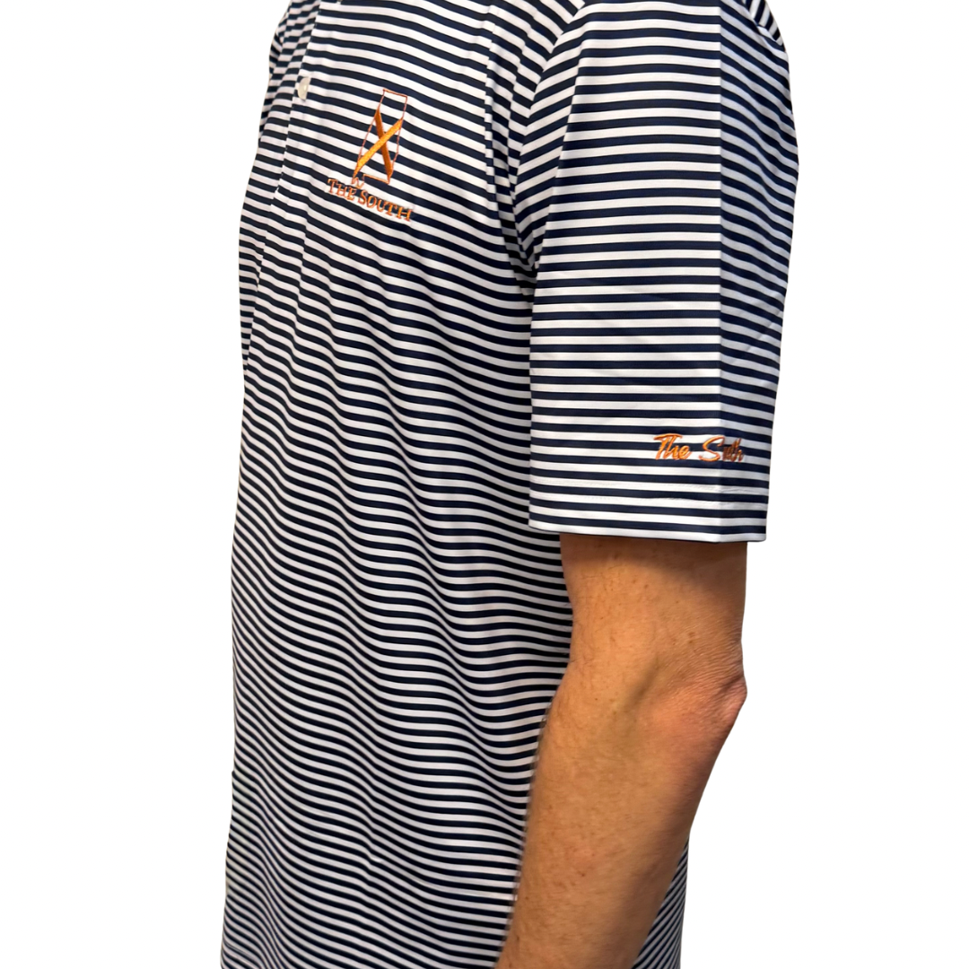 Navy/Orange Performance Polo