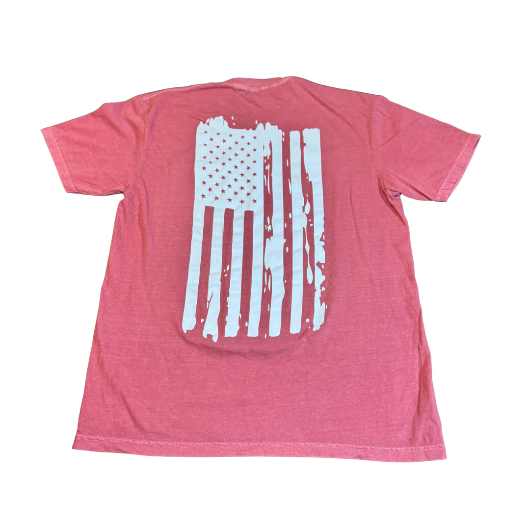 The Flag Pocket Tee - Crimson - The South
