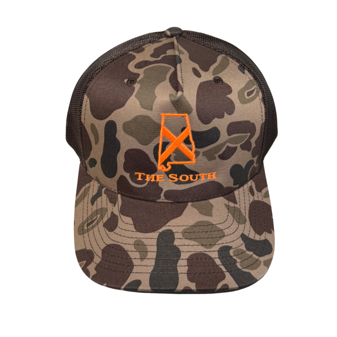 Five Panel - Bark Duck Camo/Brown/Orange - The South