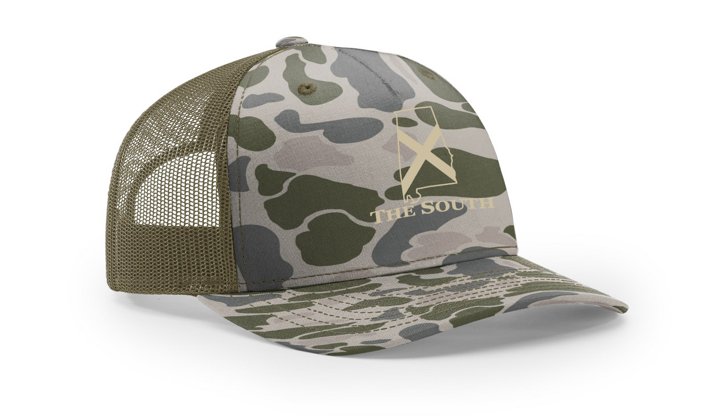 Five Panel - Marsh Duck Camo/Loden/Khaki - The South
