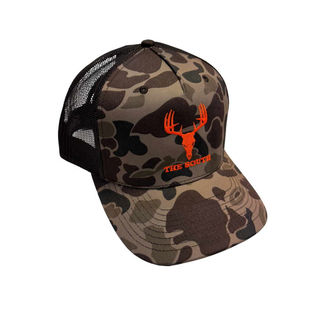 Five Panel - Bark Duck Camo/Brown/Orange - Buck