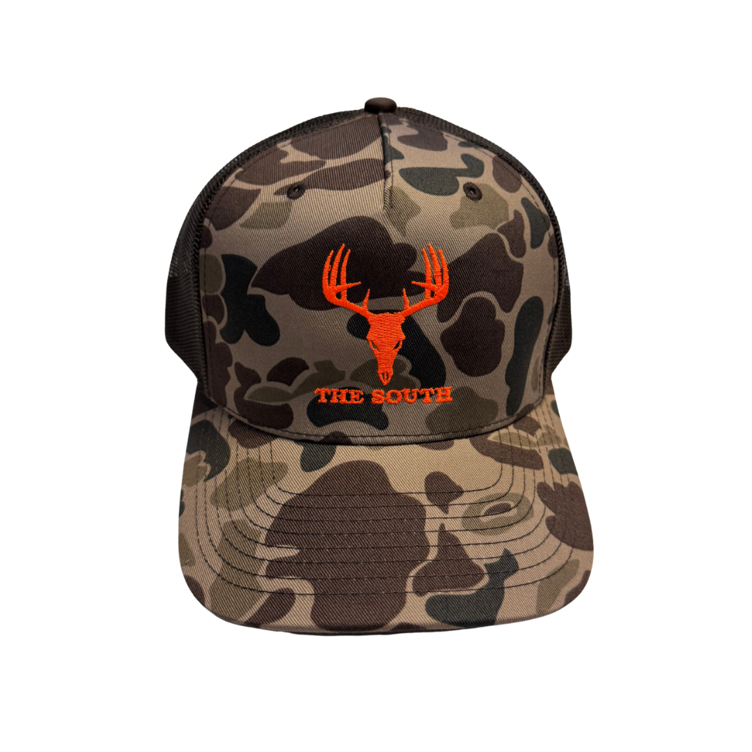Five Panel - Bark Duck Camo/Brown/Orange - Buck