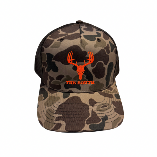 Five Panel - Bark Duck Camo/Brown/Orange - Buck