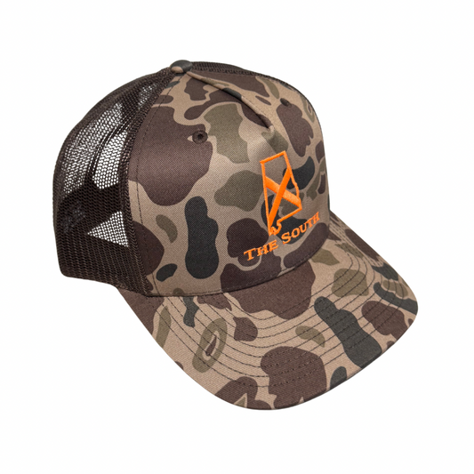 Five Panel - Bark Duck Camo/Brown/Orange - The South