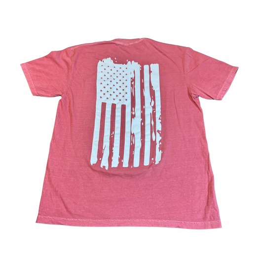 The Flag Pocket Tee - Crimson - The South