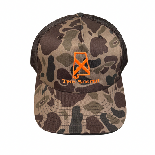 Five Panel - Bark Duck Camo/Brown/Orange - The South