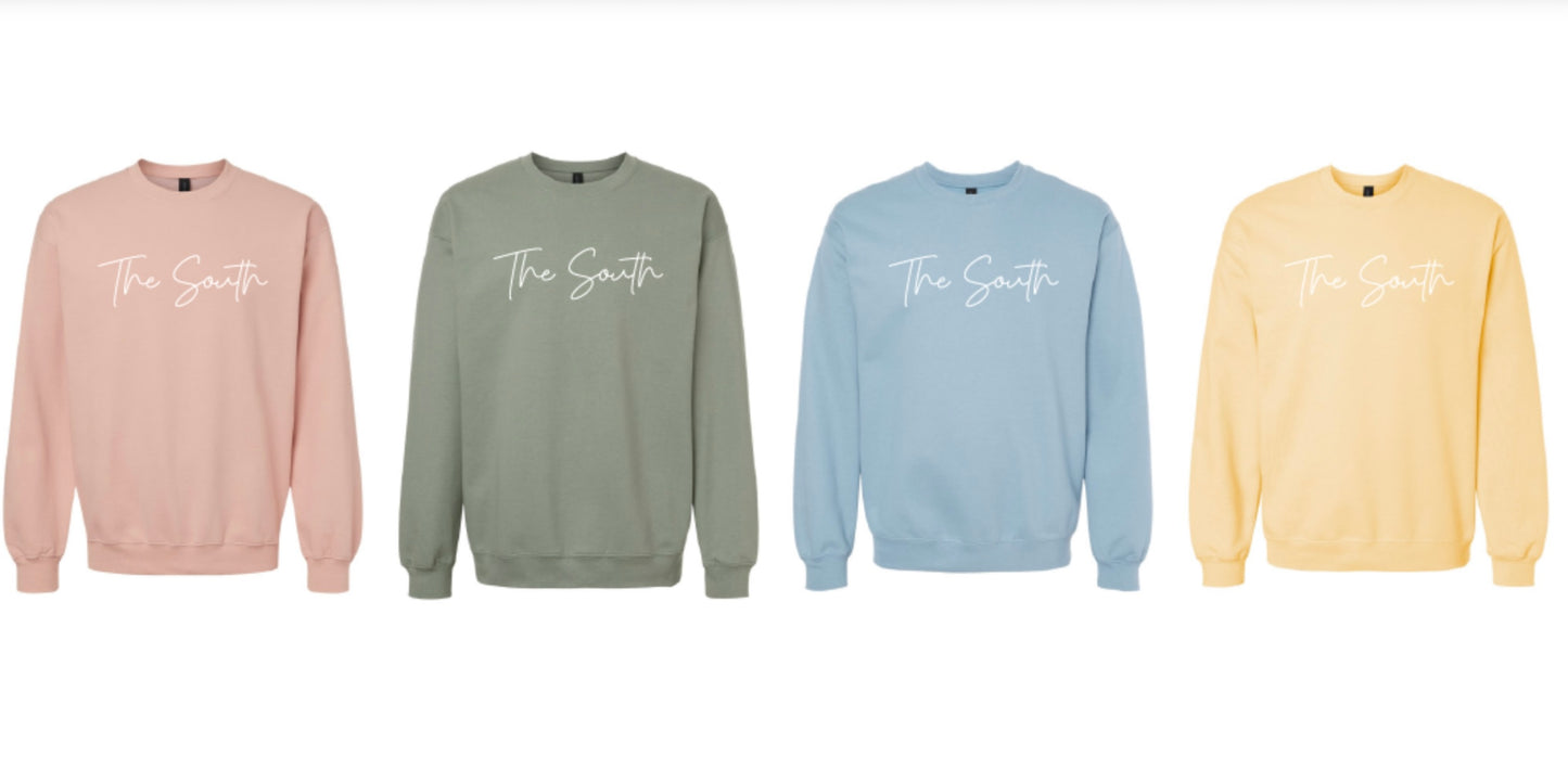 Crewneck Sweatshirt - Stone Blue - The South
